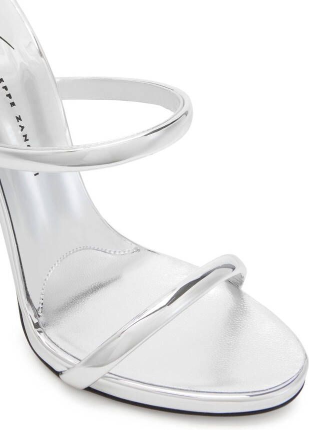 Giuseppe Zanotti Harmony metallic strappy sandals Silver