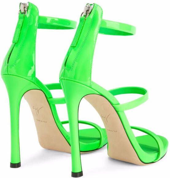 Giuseppe Zanotti Harmony patent leather sandals Green