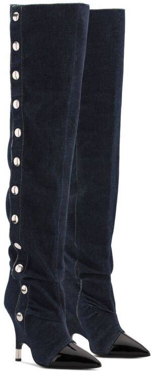 Giuseppe Zanotti Harper denim knee-length boots Black