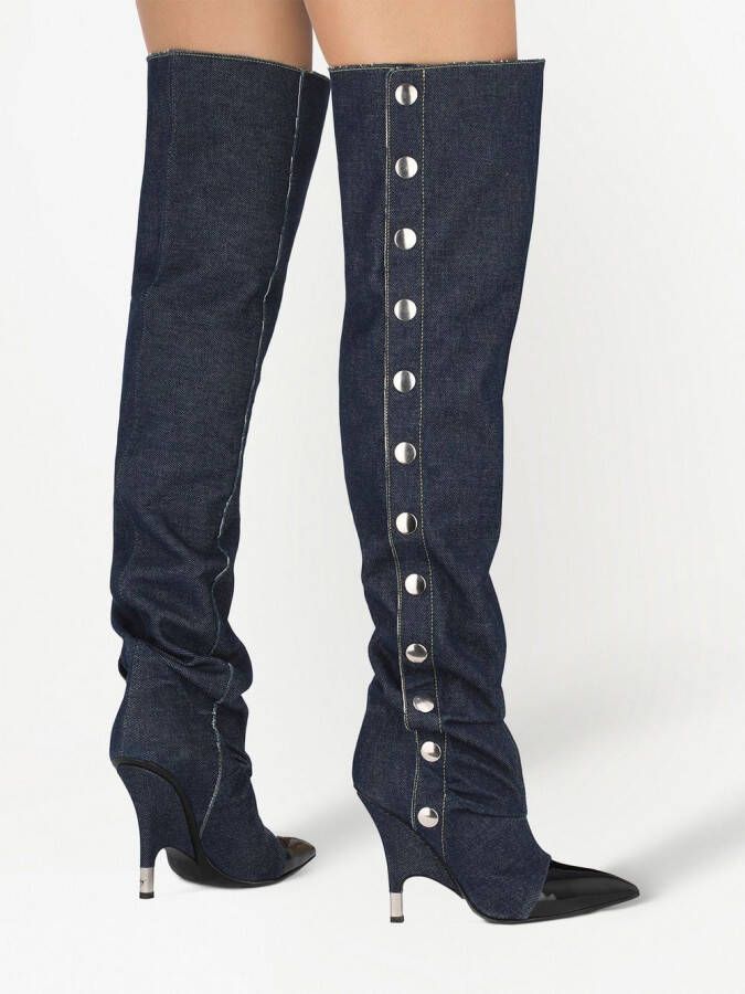 Giuseppe Zanotti Harper denim knee-length boots Black