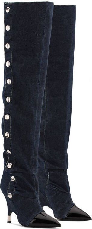 Giuseppe Zanotti Harper stud-detail knee-high boots Blue