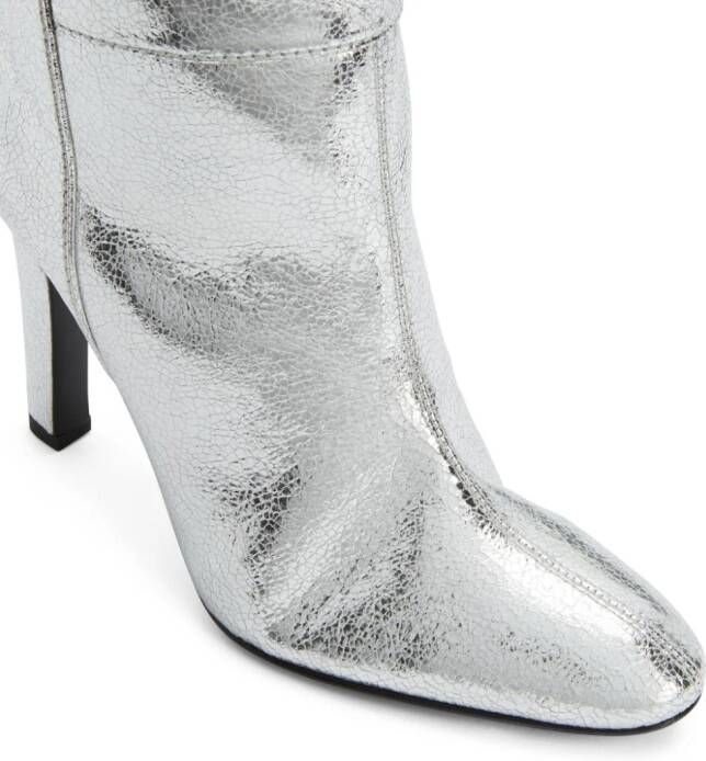 Giuseppe Zanotti Hattie 105mm metallic knee-high boots Silver