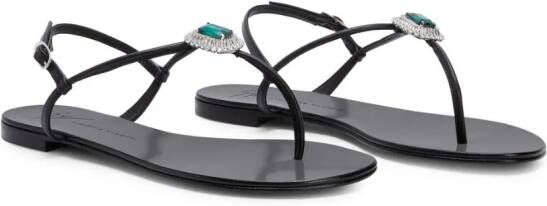 Giuseppe Zanotti Hepsie stone-embellished sandals Black
