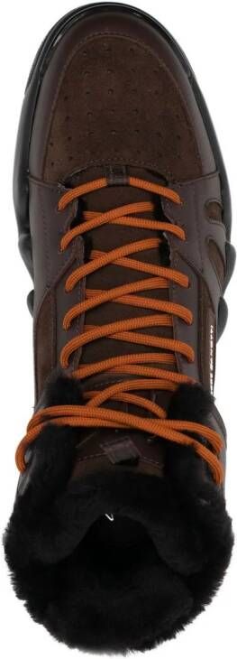Giuseppe Zanotti high-top lace up sneakers Brown