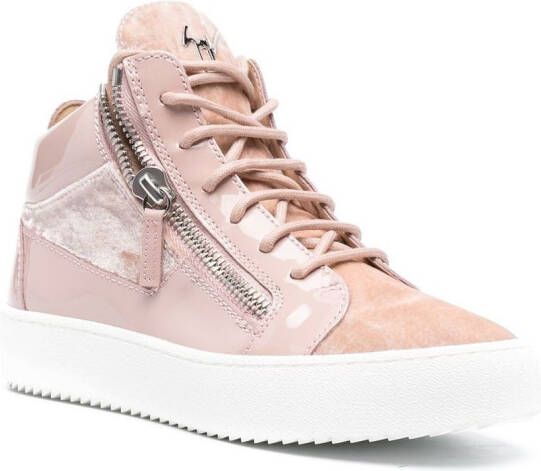 Giuseppe Zanotti high-top lace-up sneakers Pink