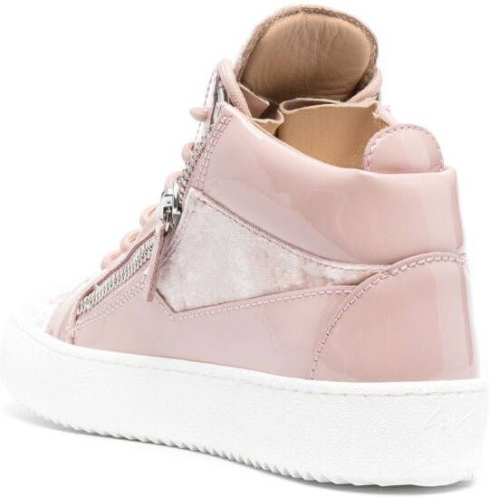 Giuseppe Zanotti high-top lace-up sneakers Pink