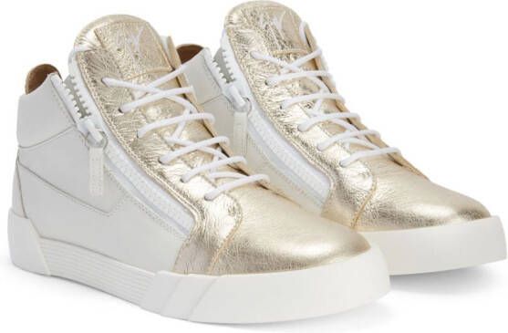 Giuseppe Zanotti high-top leather zip-up sneakers White