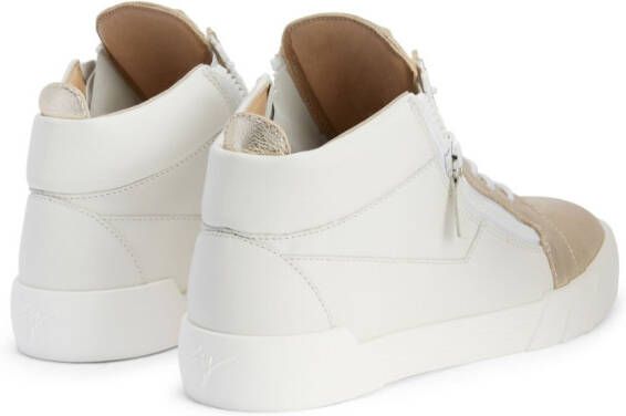 Giuseppe Zanotti high-top leather zip-up sneakers White