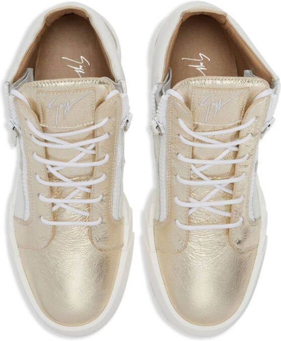 Giuseppe Zanotti high-top leather zip-up sneakers White