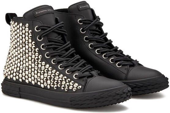 Giuseppe Zanotti high top stud-embellished sneakers Black