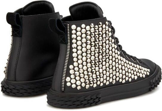 Giuseppe Zanotti high top stud-embellished sneakers Black