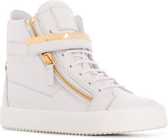 Giuseppe Zanotti high-top zipped sneakers White