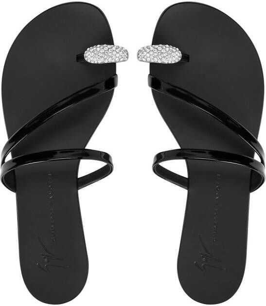 Giuseppe Zanotti Hillary crystal-ring sandals Black