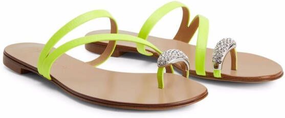 Giuseppe Zanotti Hillary crystal-ring sandals Yellow