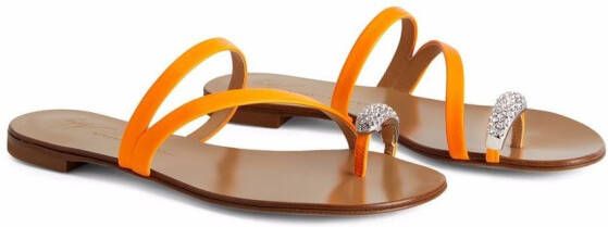 Giuseppe Zanotti Hillary Ring slides Orange