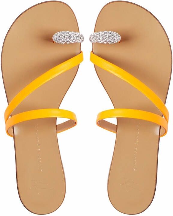Giuseppe Zanotti Hillary Ring slides Orange
