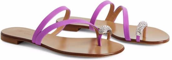 Giuseppe Zanotti Hillary Ring slides Purple