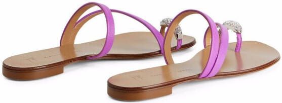 Giuseppe Zanotti Hillary Ring slides Purple