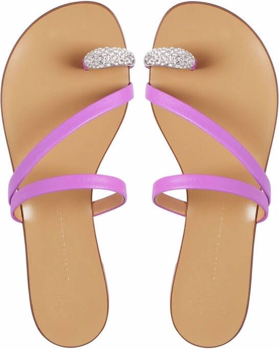 Giuseppe Zanotti Hillary Ring slides Purple