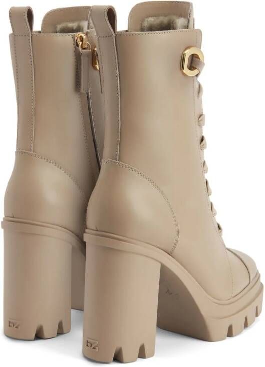 Giuseppe Zanotti Himari 110mm leather boots Neutrals