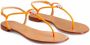 Giuseppe Zanotti Hollie Crystal leather flip flops Orange - Thumbnail 2