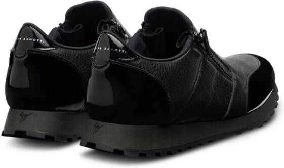 Giuseppe Zanotti Idle Run grained leather zip-up loafers Black