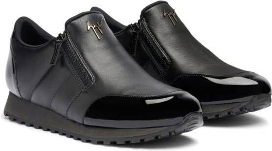 Giuseppe Zanotti Idle Run quilted leather zip-up loafers Black