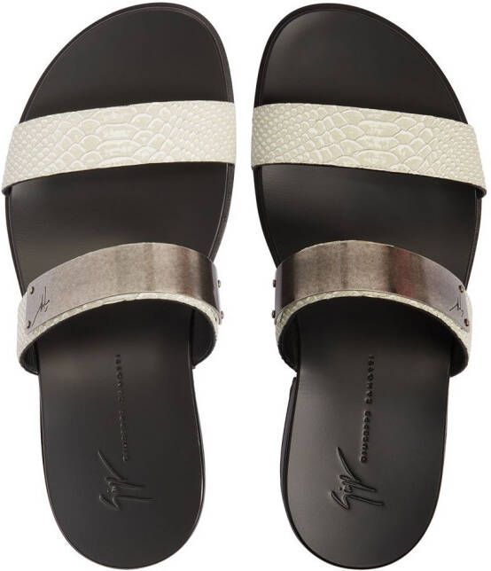 Giuseppe Zanotti Ignazio double-strap slide sandals White