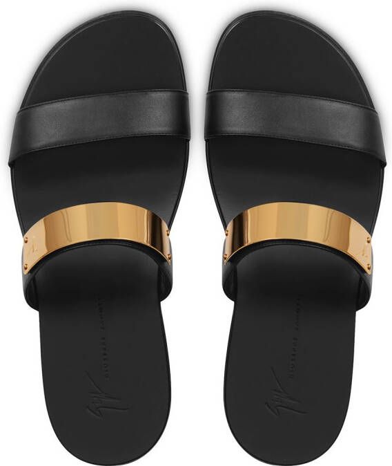 Giuseppe Zanotti Ignazio leather sandals Black