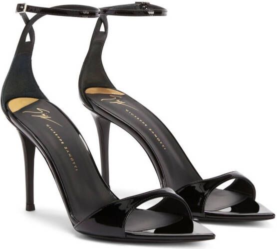 Giuseppe Zanotti Intrigo 90mm leather sandals Black