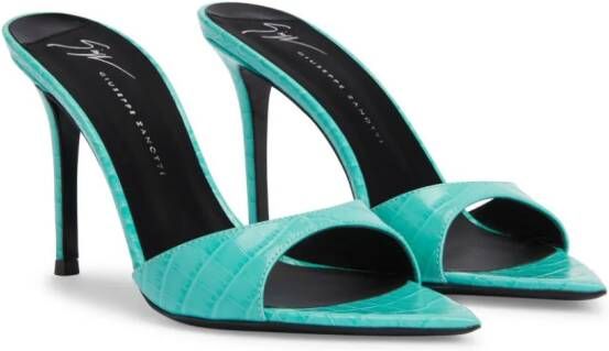 Giuseppe Zanotti Intriigo 70mm leather sandals Blue