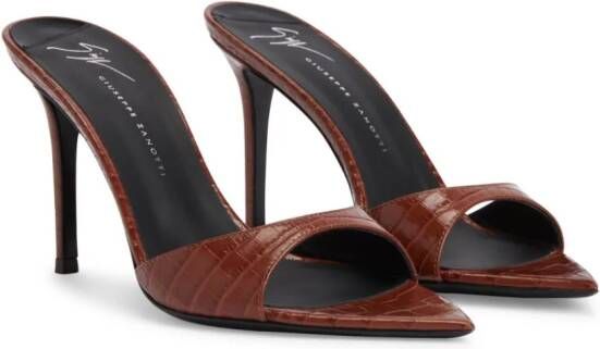 Giuseppe Zanotti Intriigo 90mm leather sandals Brown