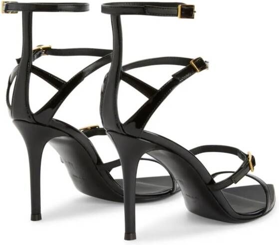 Giuseppe Zanotti Intriigo Abely 105mm leather sandals Black