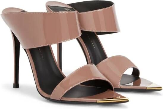 Giuseppe Zanotti Intriigo Allure 90mm patent-finish mules Neutrals