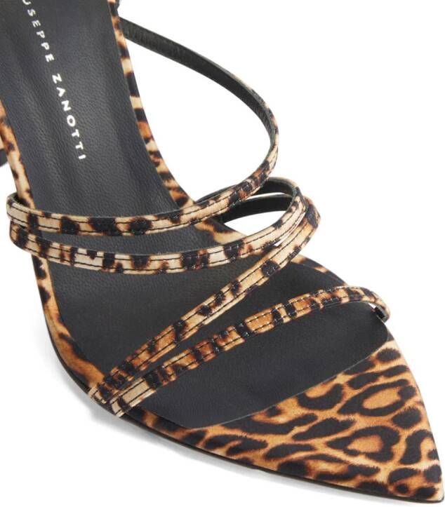 Giuseppe Zanotti Intriigo Claire 90mm animal-print sandals Brown