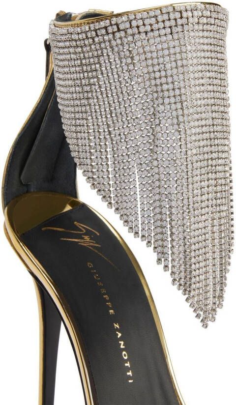 Giuseppe Zanotti Intriigo Crystal 105mm sandals Gold
