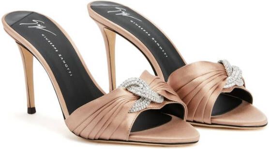 Giuseppe Zanotti Intriigo embellished-knot sandals Neutrals