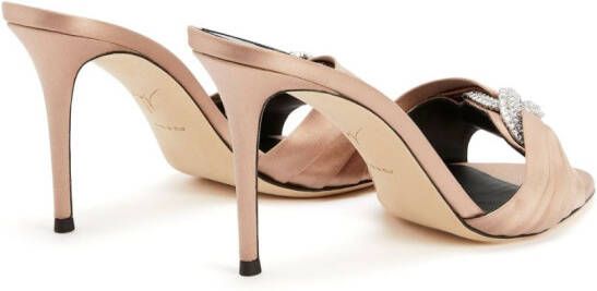 Giuseppe Zanotti Intriigo embellished-knot sandals Neutrals