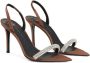 Giuseppe Zanotti Intriigo Galassia 90mm rhinestone-embellished satin sandals Brown - Thumbnail 2
