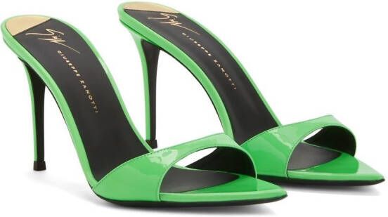 Giuseppe Zanotti Intriigo pointed 90mm sandals Green