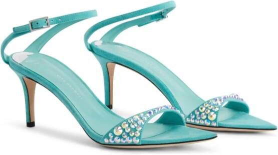 Giuseppe Zanotti Intriigo Queen 70mm crystal-embellished sandals Blue