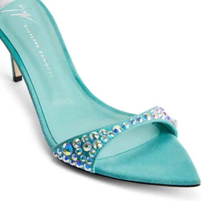 Giuseppe Zanotti Intriigo Queen 70mm crystal-embellished sandals Blue