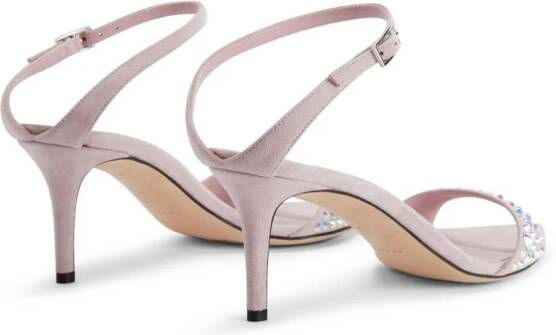 Giuseppe Zanotti Intriigo Queen 70mm crystal-embellished sandals Pink