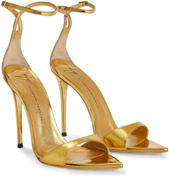 Giuseppe Zanotti Intriigo Strap 105mm sandals Gold