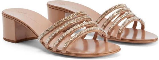 Giuseppe Zanotti Iride 40mm crystal-strap sandals Pink