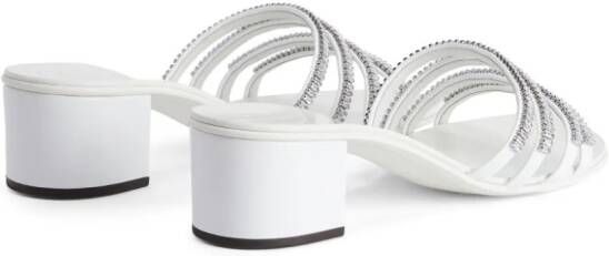 Giuseppe Zanotti Iride Crystal 40mm sandals White