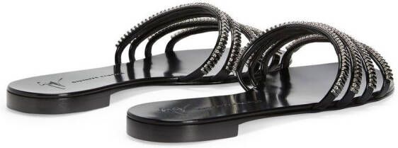 Giuseppe Zanotti Iride crystal-embellished sandals Black