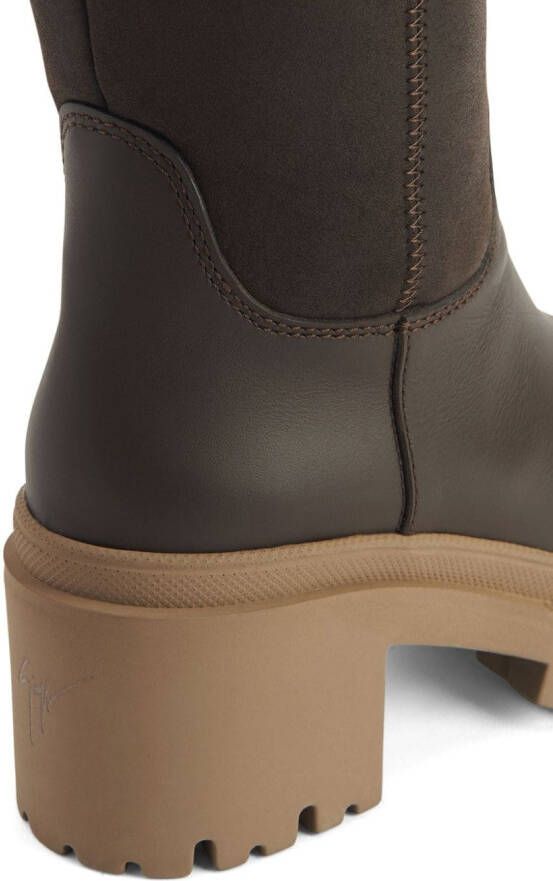 Giuseppe Zanotti Iwona 70mm leather boots Brown