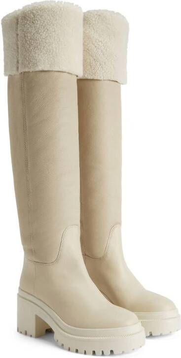 Giuseppe Zanotti Iwona 70mm leather boots Neutrals