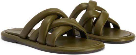 Giuseppe Zanotti Jacobseen leather sandals Green